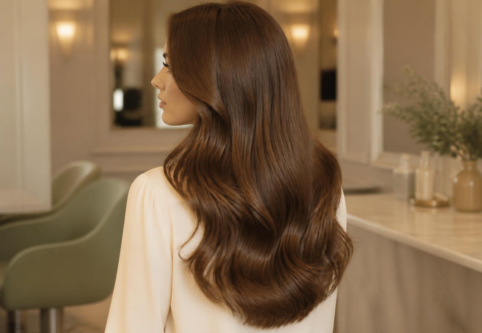 Glossy healthy styled hair at Bloom & Brush Hair Studio in Louis Trichardt